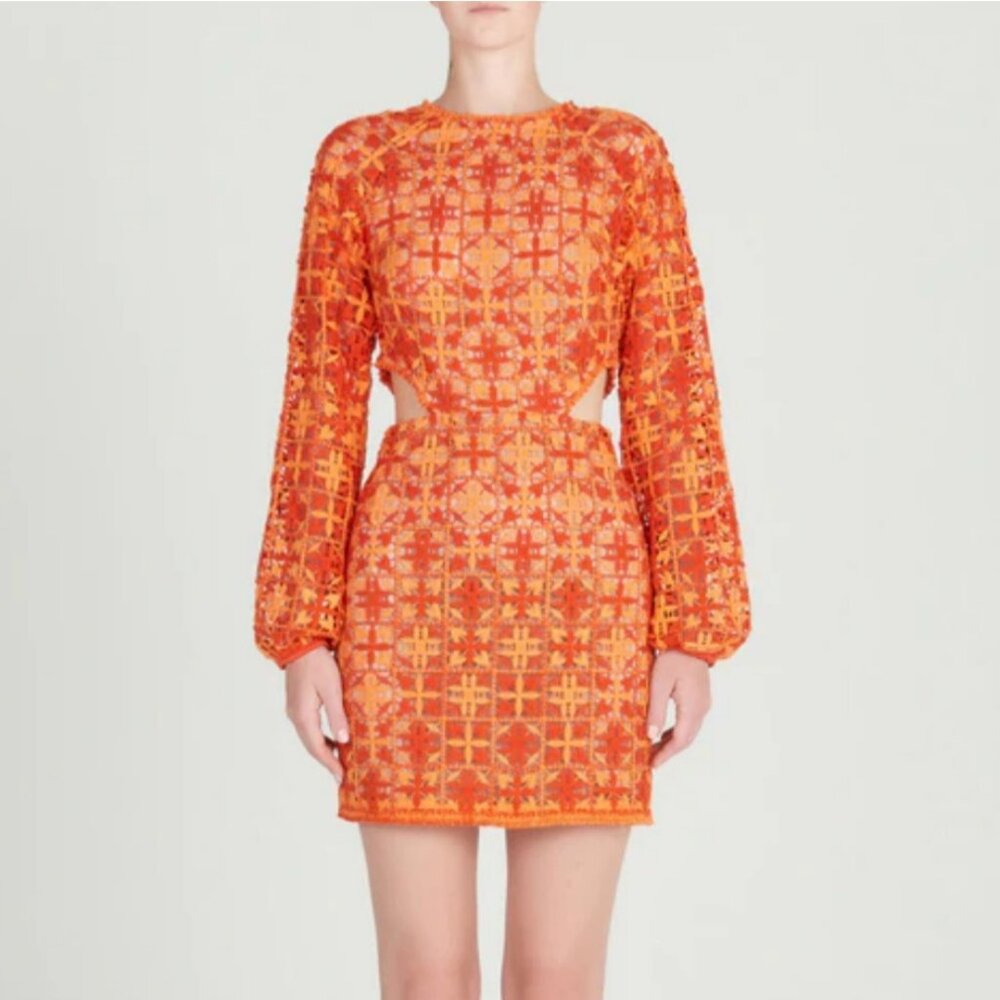 NWT Silvia Tcherassi Janis Crochet Cutout Mini Dress